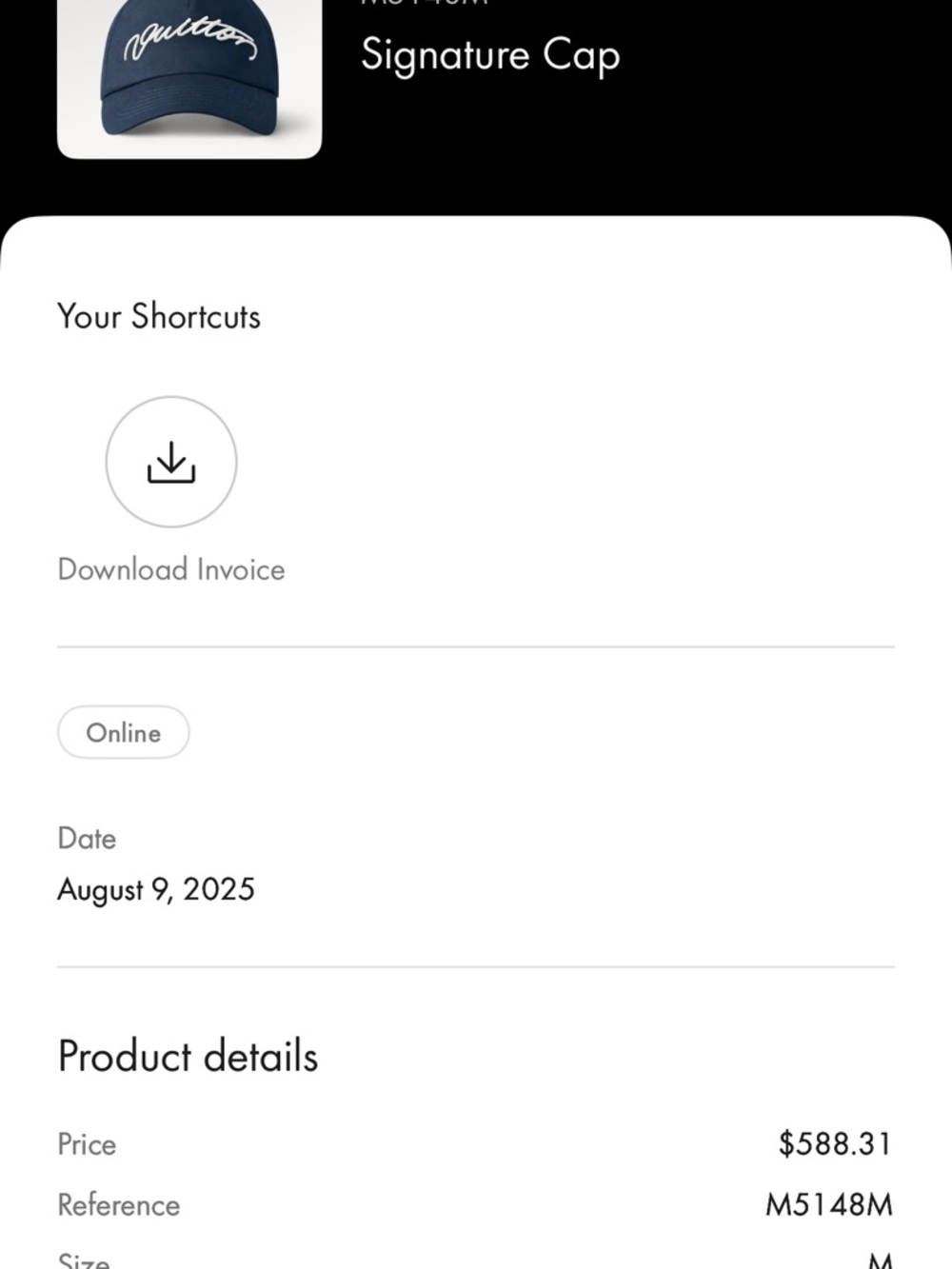 Louis Vuitton Signature Cap - Picture 4 of 4